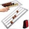IMPRESA Coffee Capsule Holder Under Cabinets - Compatible with Nespresso Original Line, Holds 44 Capsules - 16 x 8.6 In Grey Stainless Steel - Wall Mount Espresso Pod Holder & Coffee Pod Storage